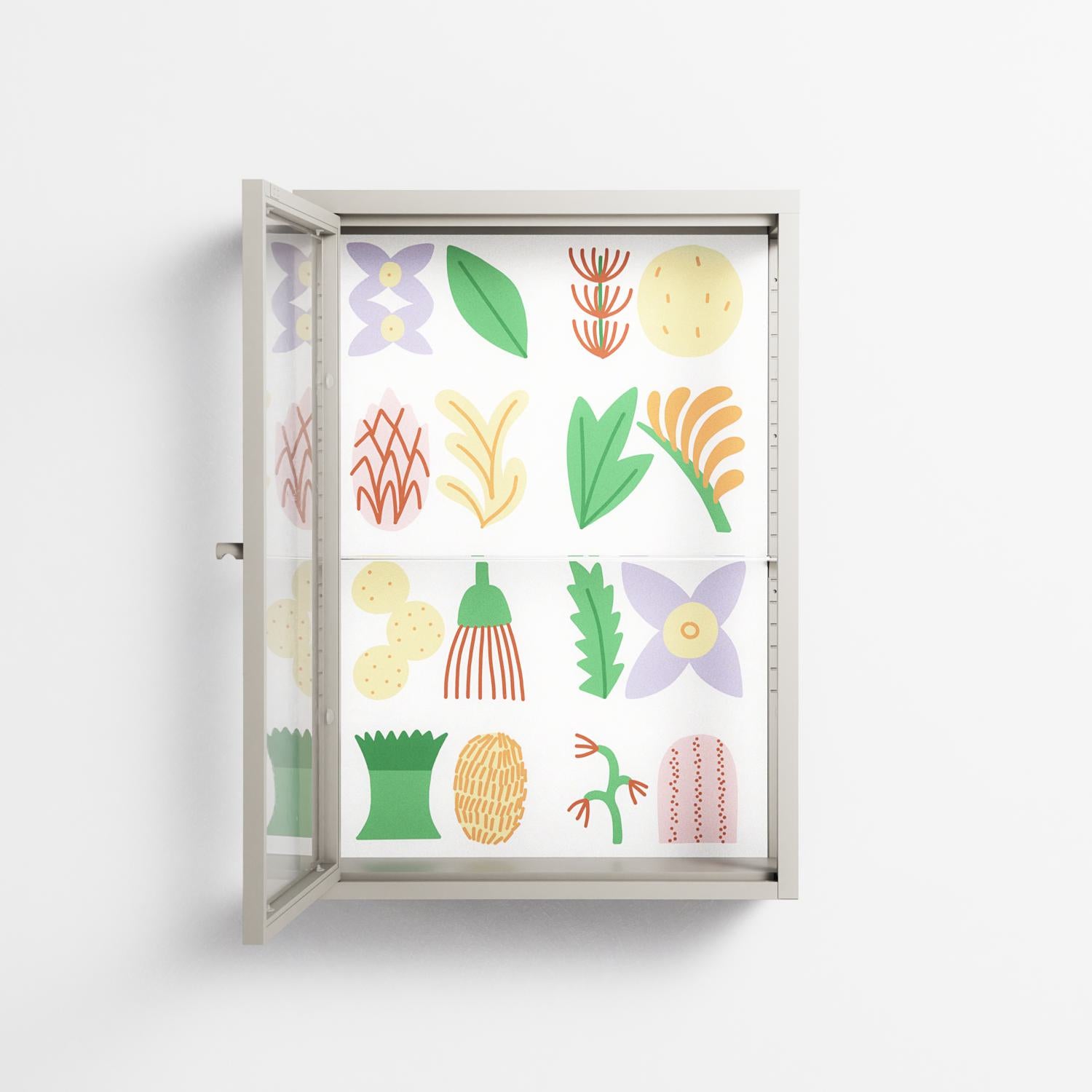 Shapes - Wall Cabinet - Lydia Greaves - Pebble - Clear glass