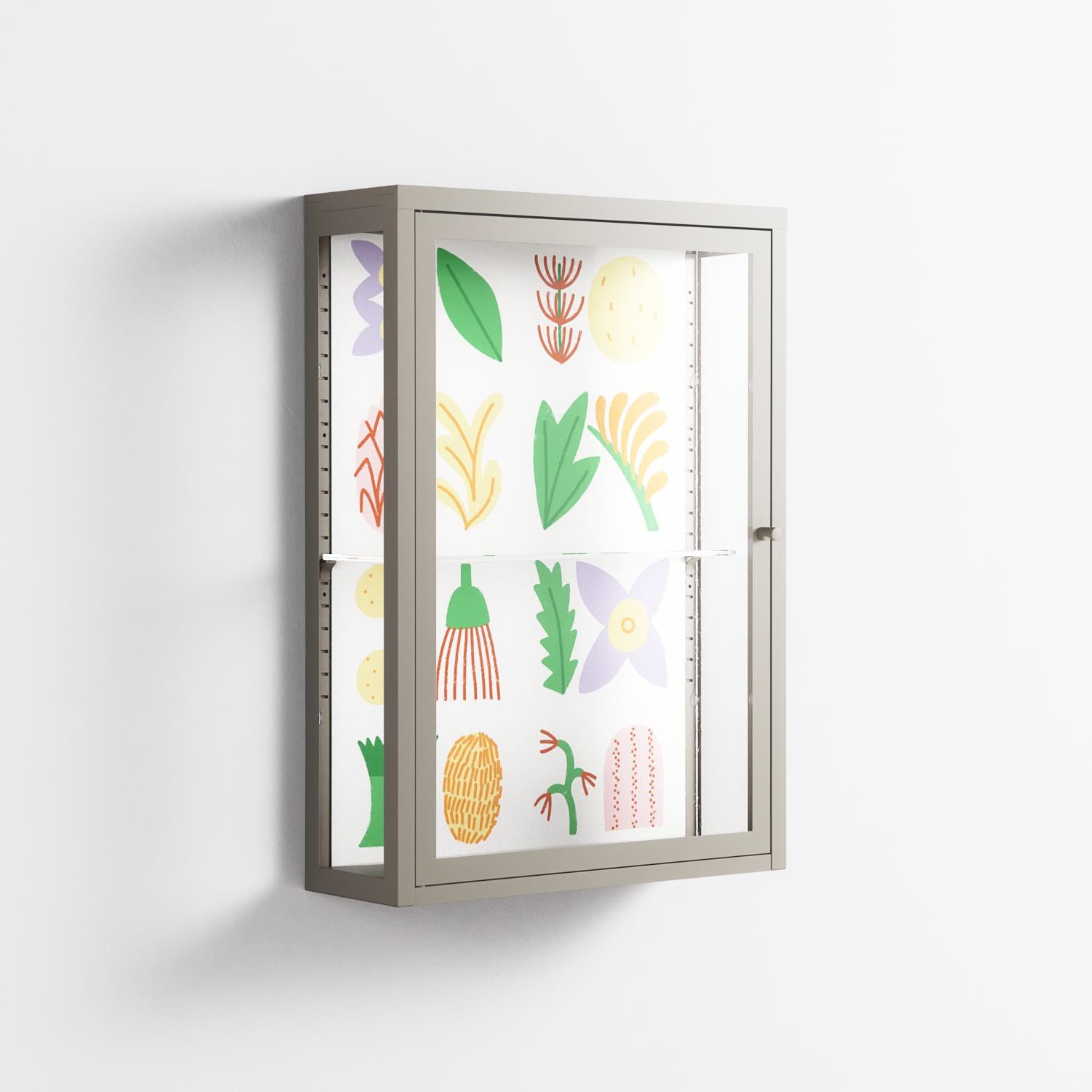 Shapes - Wall Cabinet - Lydia Greaves - Pebble - Clear glass