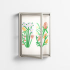 Bouquets Cream - Wall Cabinet - Lydia Greaves - Pebble - Clear glass