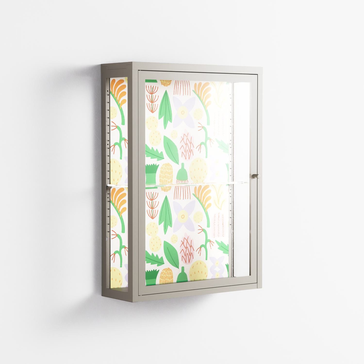 Shapes Cream - Wall Cabinet - Lydia Greaves - Pebble - Clear glass