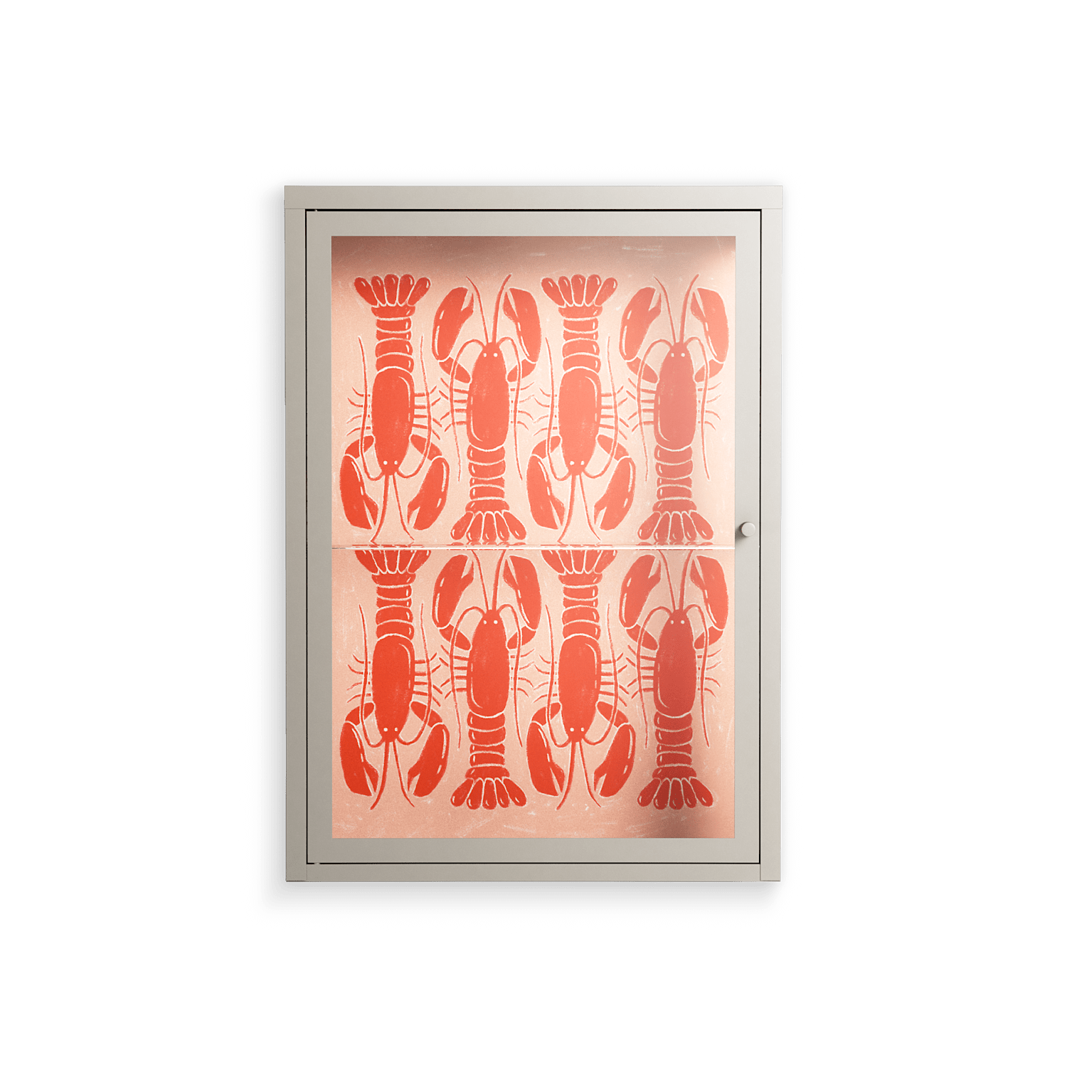 Lobsters - Wall Cabinet - Lydia Greaves - Pebble - Clear glass