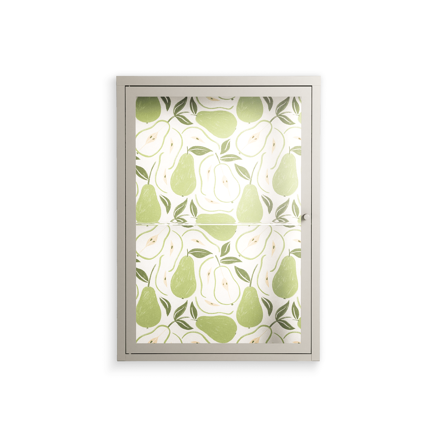 Pears - Wall Cabinet - Lydia Greaves - Pebble - Clear glass