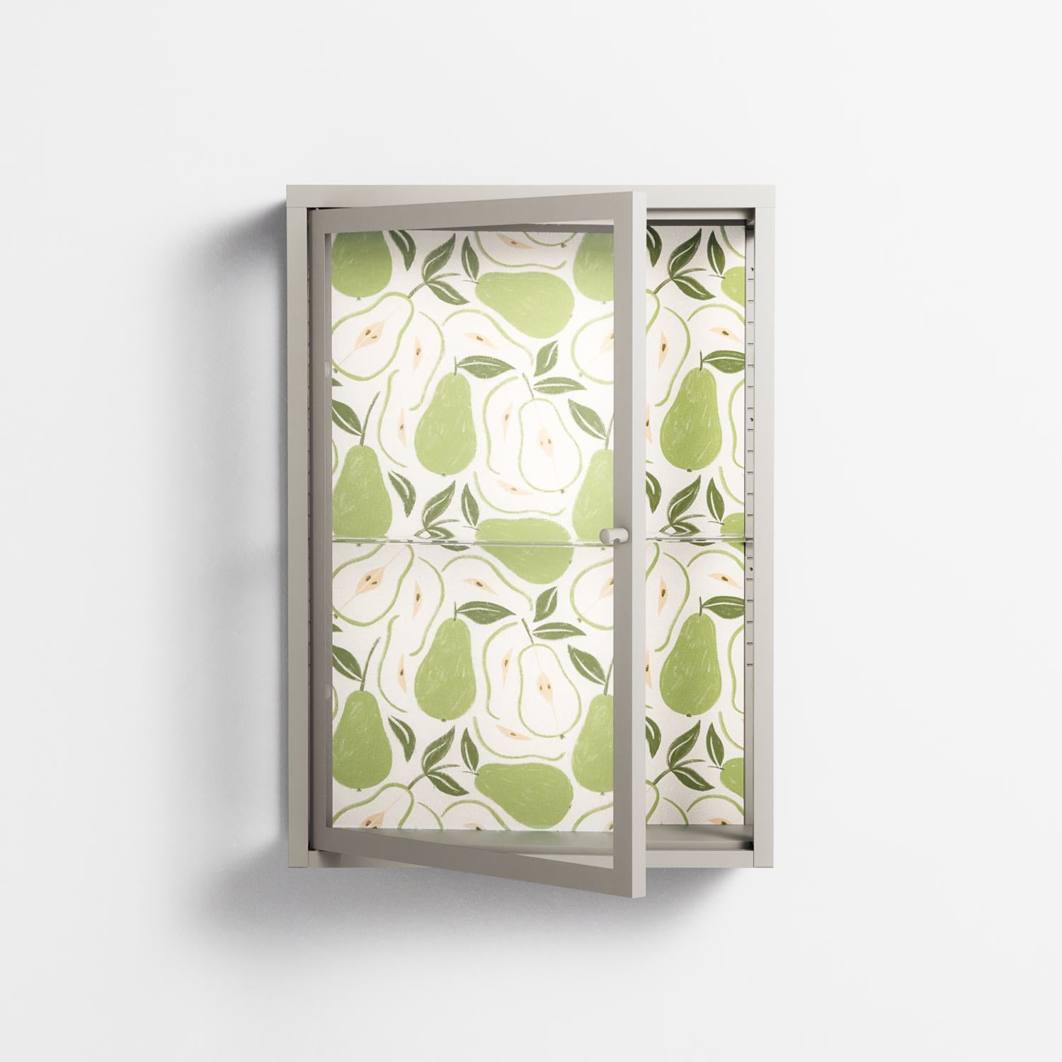 Pears - Wall Cabinet - Lydia Greaves - Pebble - Clear glass