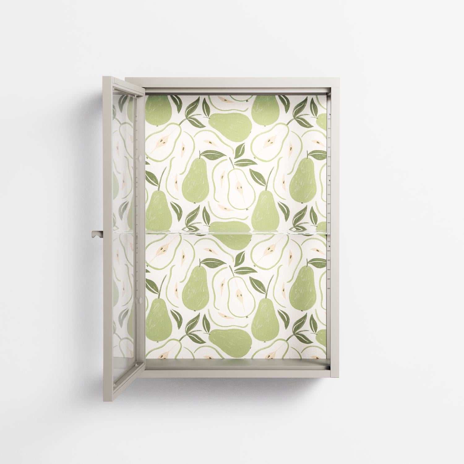 Pears - Wall Cabinet - Lydia Greaves - Pebble - Clear glass