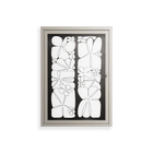 White Flowers - Wall Cabinet - Konrad Blaszczyk - Pebble - Overlay Glass