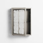 White Flowers - Wall Cabinet - Konrad Blaszczyk - Pebble - Overlay Glass