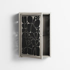 Black Flower - Wall Cabinet - Konrad Blaszczyk - Pebble - Overlay Glass