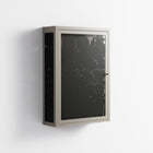 Black Flower - Wall Cabinet - Konrad Blaszczyk - Pebble - Overlay Glass