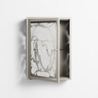 White Potted Plant - Wall Cabinet - Konrad Blaszczyk - Pebble - Overlay Glass