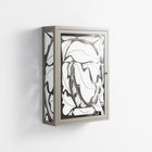 White Potted Plant - Wall Cabinet - Konrad Blaszczyk - Pebble - Overlay Glass