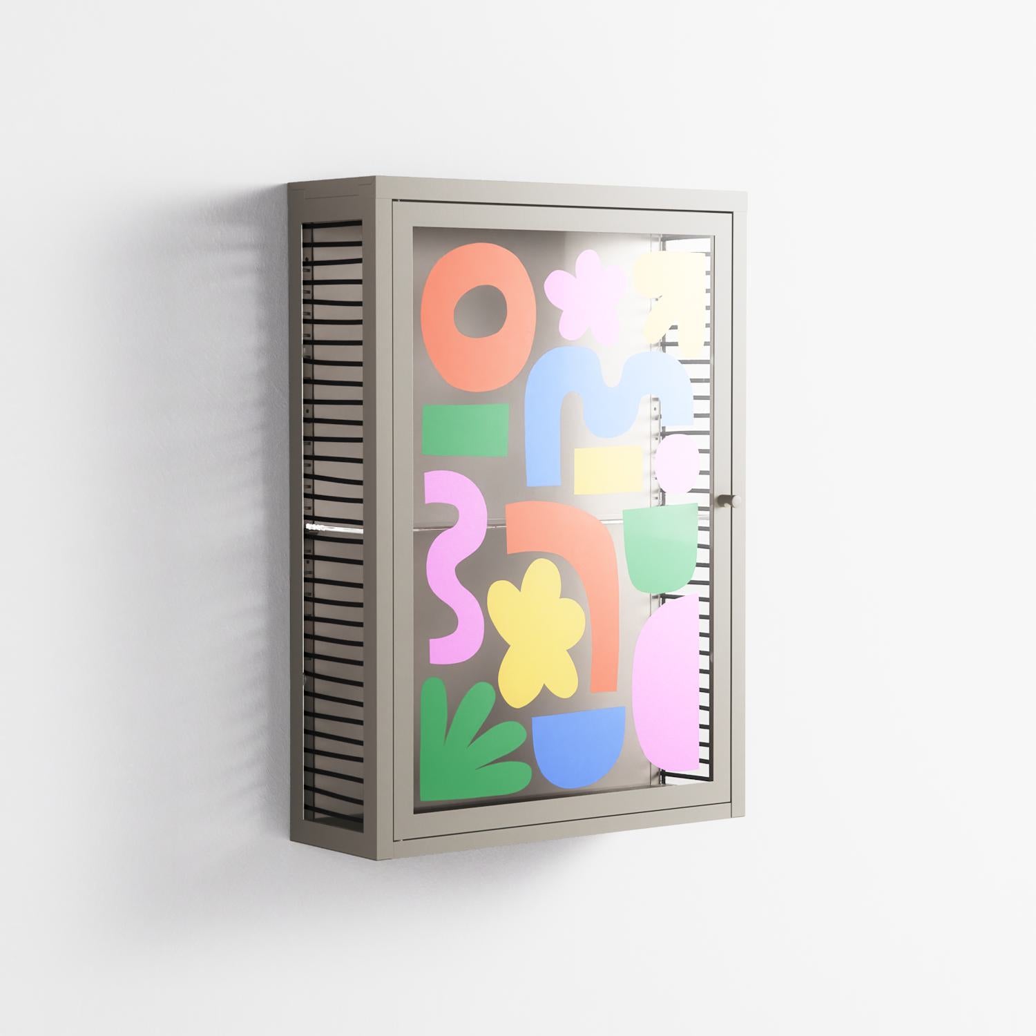 Fun Shapes - Wall Cabinet - Sandra Hutter - Pebble - Overlay Glass