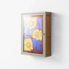 Sunflowers - Wall Cabinet - Sandra Hutter - Pebble - Overlay Glass
