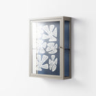 Blue Flower - Wall Cabinet - Magdalena Marchocka - Pebble - Overlay Glass