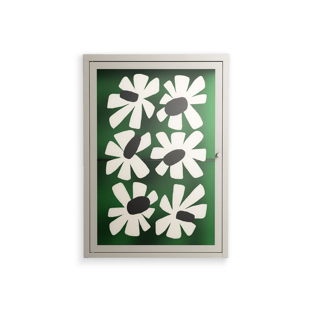 No Stress - Wall Cabinet - Magdalena Marchocka - Pebble - Overlay Glass