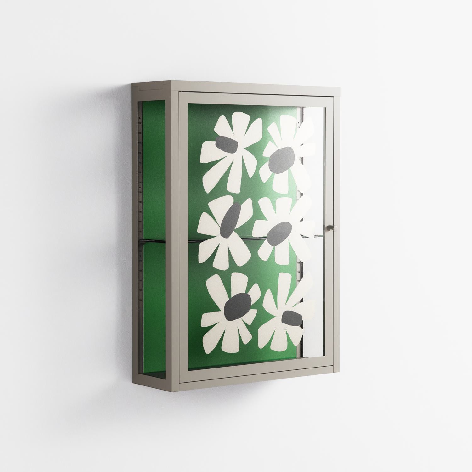 No Stress - Wall Cabinet - Magdalena Marchocka - Pebble - Overlay Glass