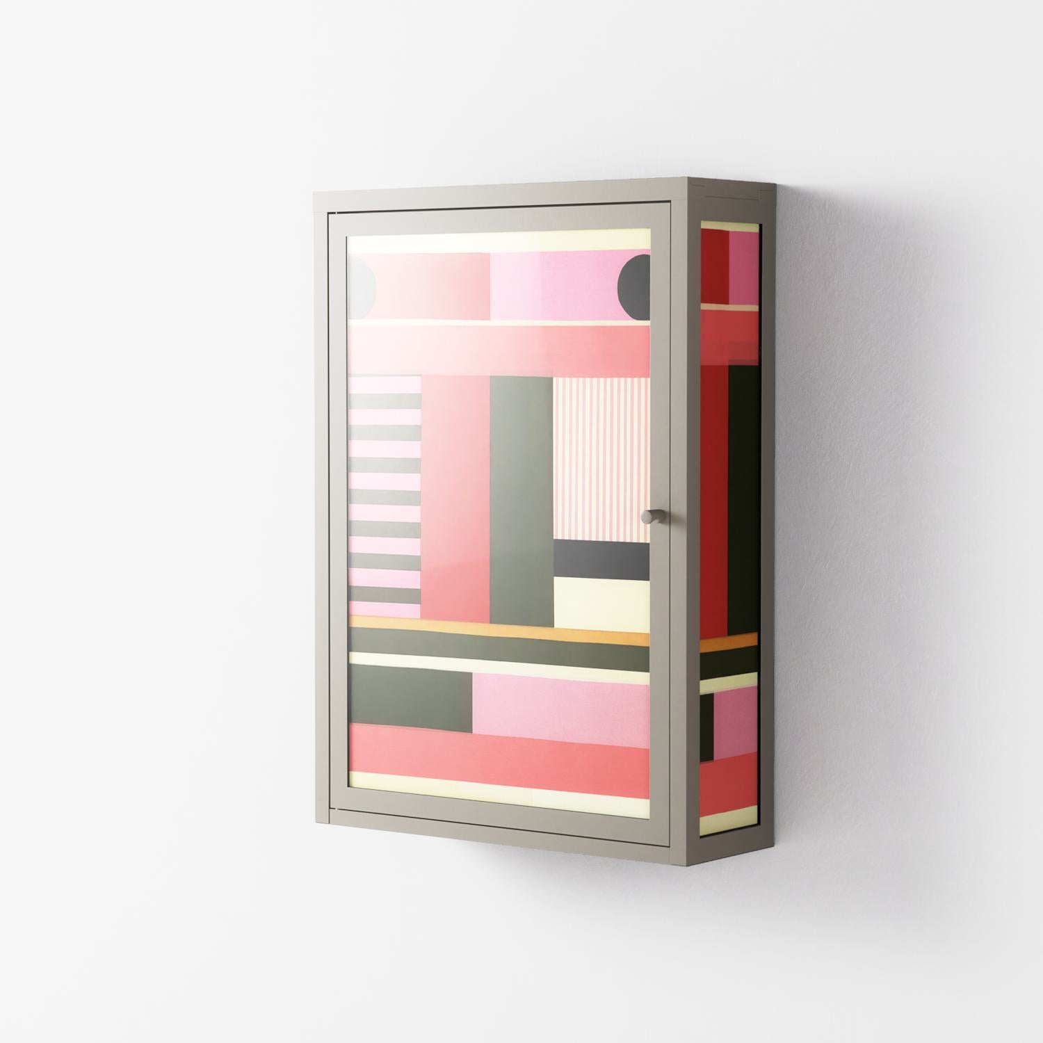 Harmonic - Wall Cabinet - Rikki Hewitt - Pebble - Overlay Glass