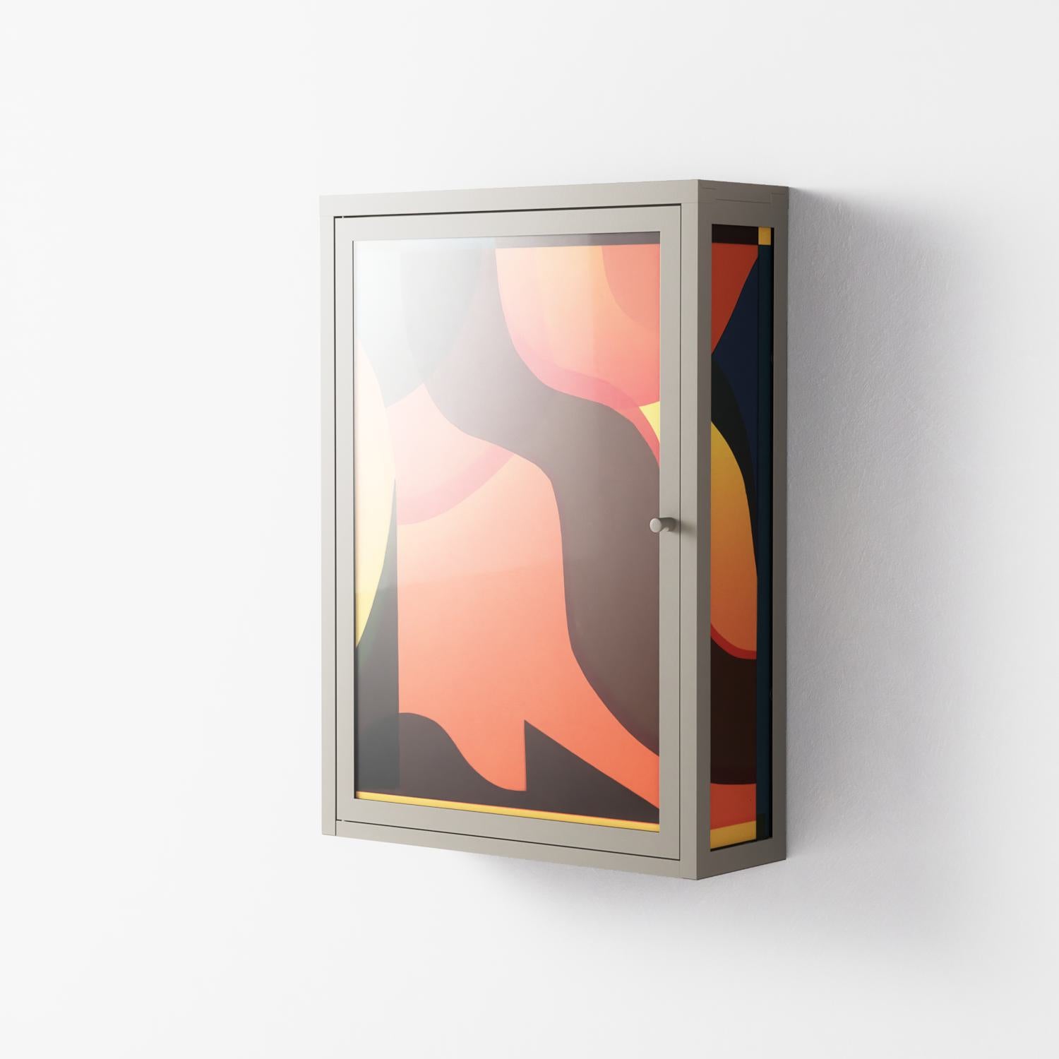 Swift - Wall Cabinet - Rikki Hewitt - Pebble - Overlay Glass