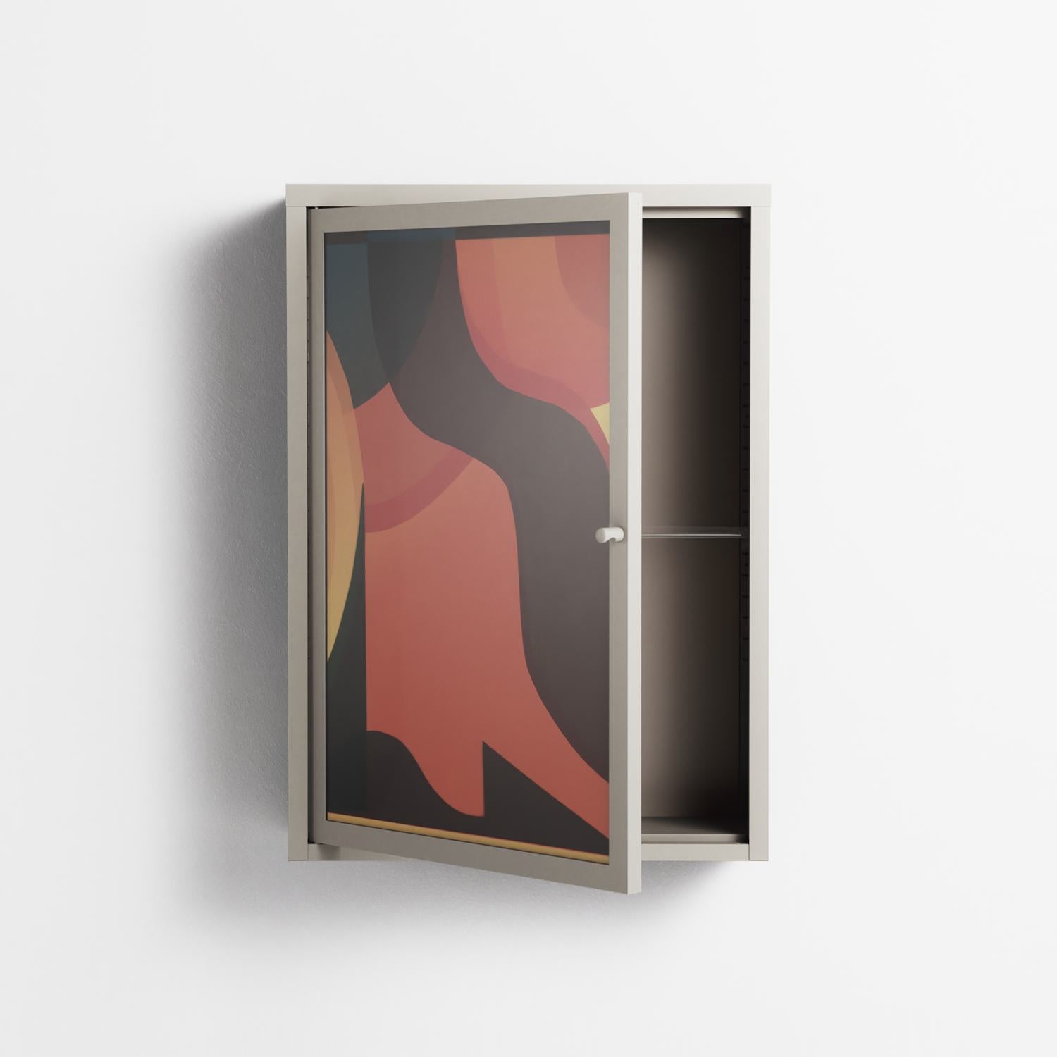 Swift - Wall Cabinet - Rikki Hewitt - Pebble - Overlay Glass