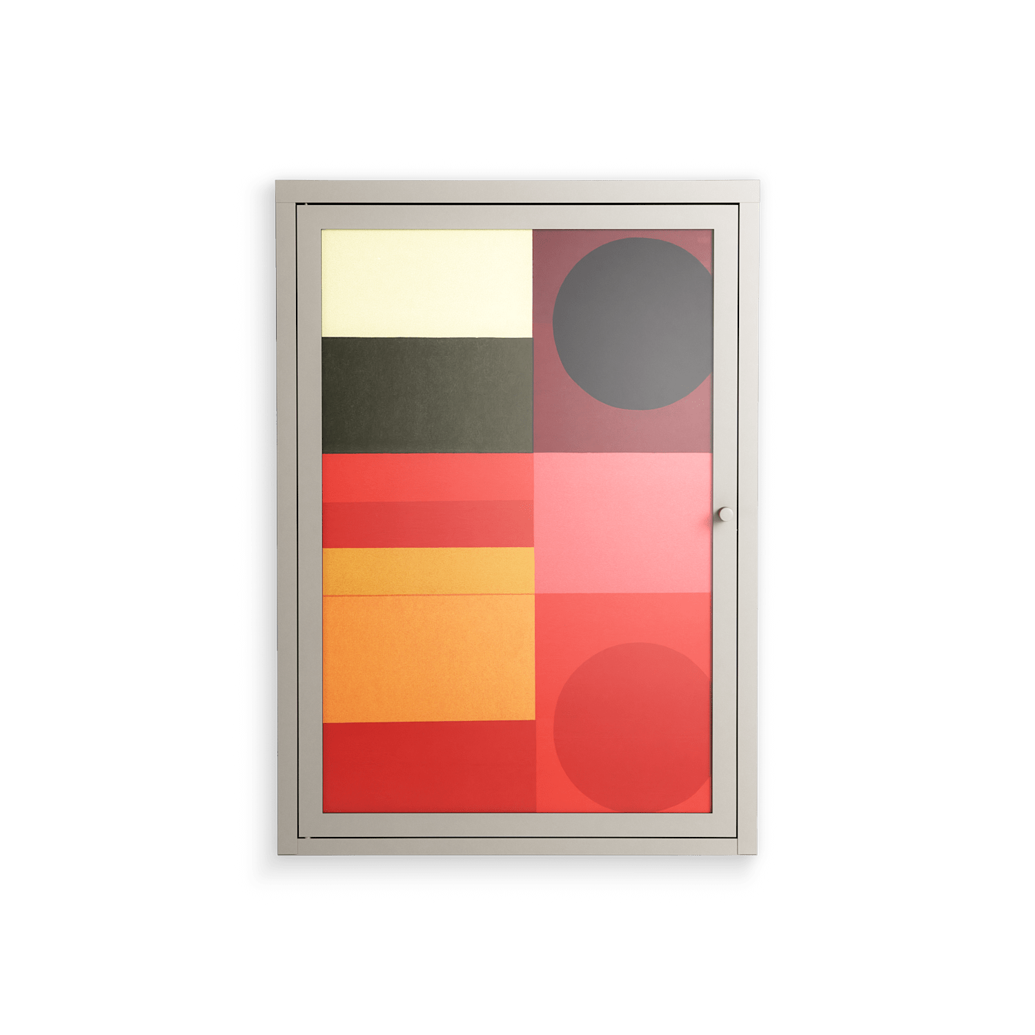 Turnstile - Wall Cabinet - Rikki Hewitt - Pebble - Overlay Glass