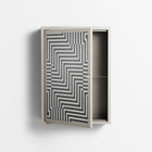 Rectangle In Rectangle - Wall Cabinet - Guido De Boer - Pebble - Overlay Glass