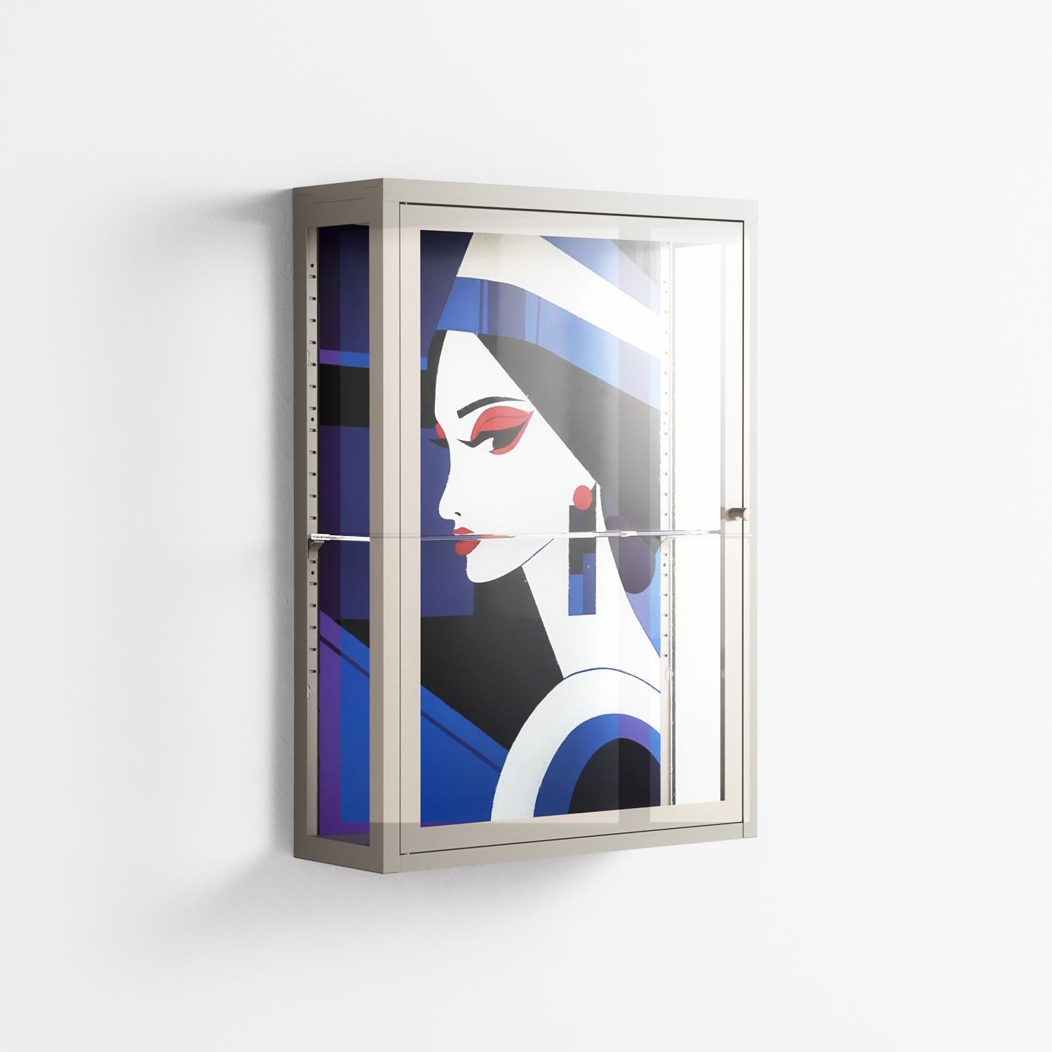 Beyond The Veil Of Consciousness - Wall Cabinet - Mathilda Kienast - Pebble - Clear glass