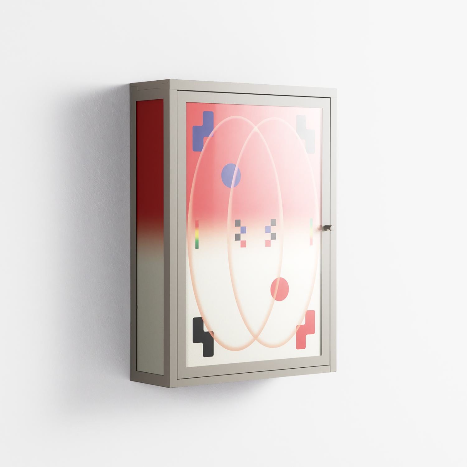 Parallel Mirage - Wall Cabinet - Oluwaseyi Samuel Adebayo  - Pebble - Overlay Glass