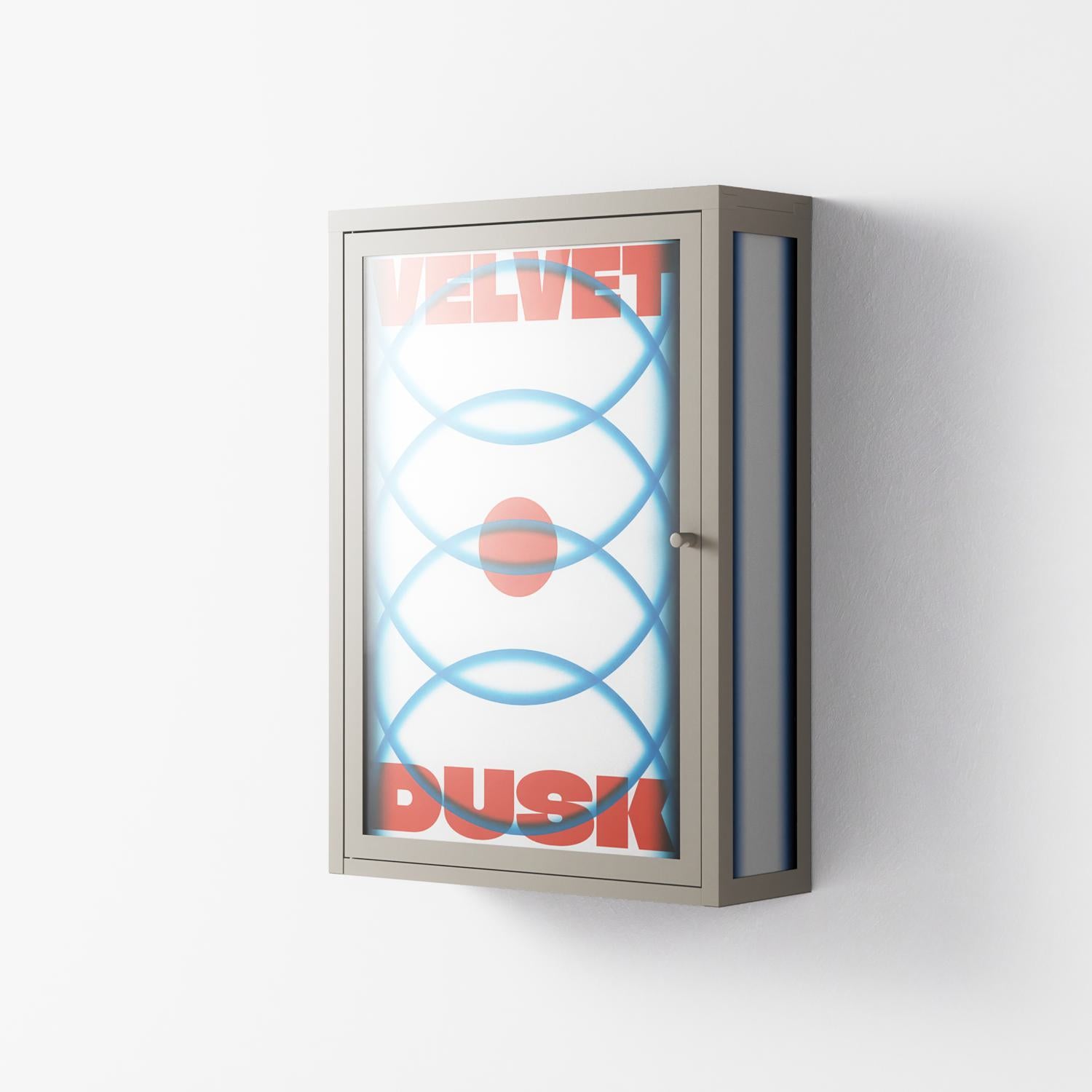 Velvet Dusk - Wall Cabinet - Oluwaseyi Samuel Adebayo - Pebble - Overlay Glass