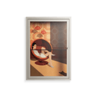 Women In Ballchair - Wall Cabinet - Kristin Eriksson - Pebble - Clear glass