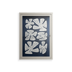 Blue Flower - Wall Cabinet - Magdalena Marchocka - Pebble - Overlay Glass