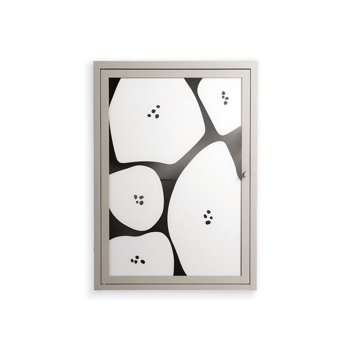 Stones - Wall Cabinet - Magdalena Marchocka - Pebble - Overlay Glass