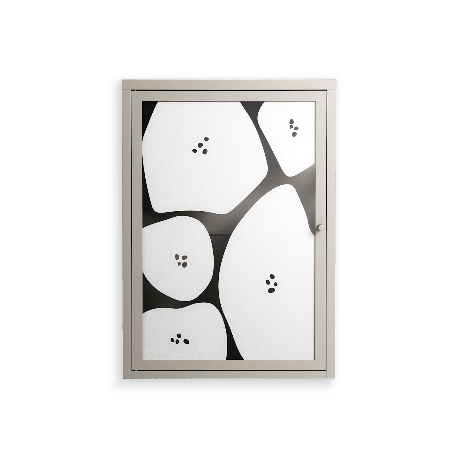 Stones - Wall Cabinet - Magdalena Marchocka - Pebble - Overlay Glass