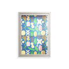 Shapes Blue - Wall Cabinet - Lydia Greaves - Pebble - Clear glass