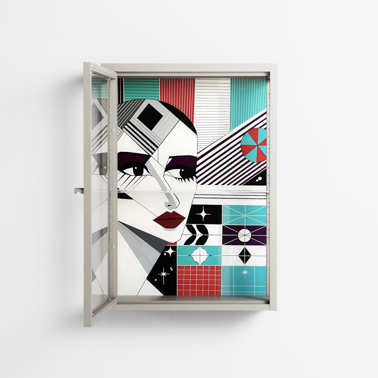 The Dessolution - Wall Cabinet - Mathilda Kienast - Pebble - Clear glass