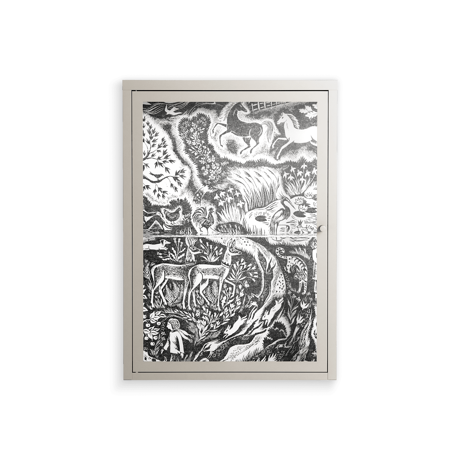 Flight Of Fancy 3 - Wall Cabinet - Diana Catchpole - Pebble - Clear glass