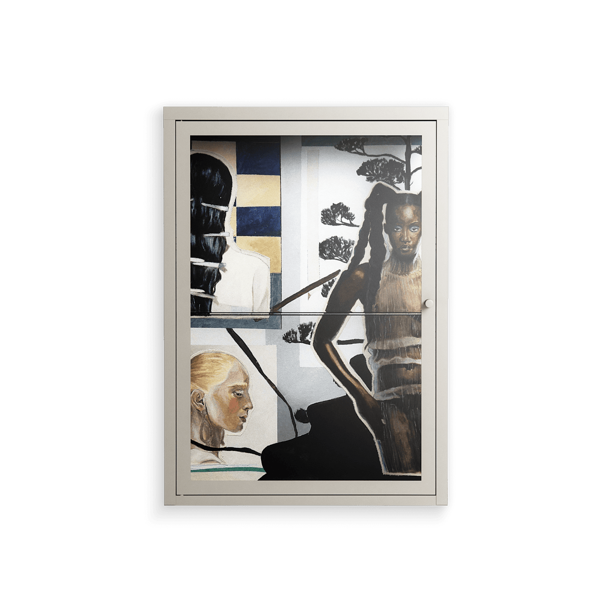 Dreaming With Open Eyes - Wall Cabinet - Sophie Goudman-Peachey - Pebble - Clear glass