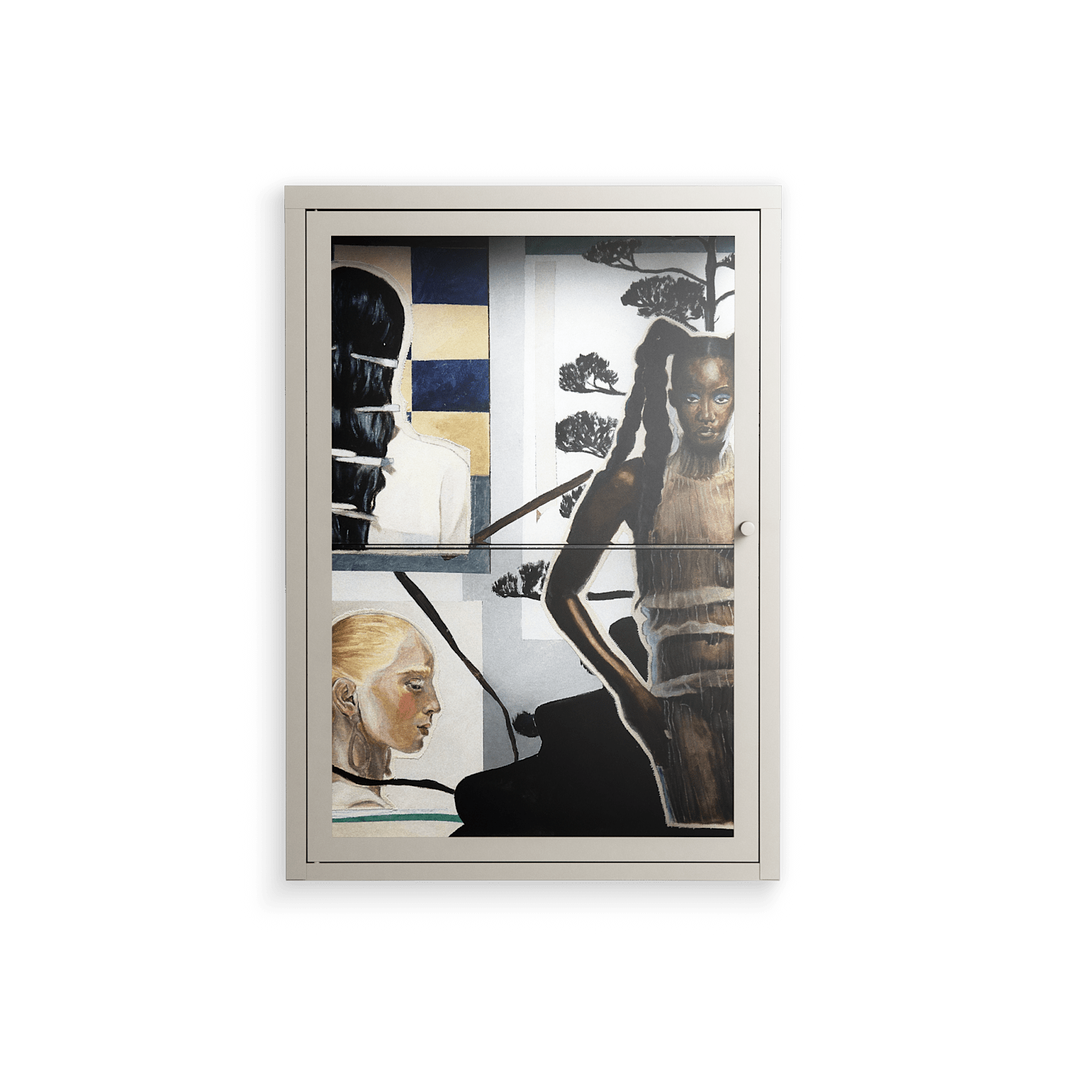 Dreaming With Open Eyes - Wall Cabinet - Sophie Goudman-Peachey - Pebble - Clear glass