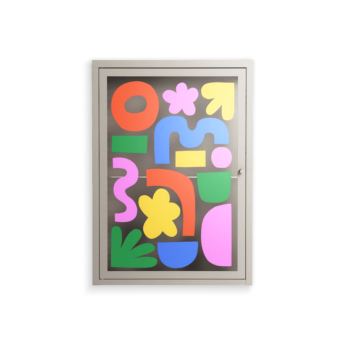 Fun Shapes - Wall Cabinet - Sandra Hutter - Pebble - Overlay Glass
