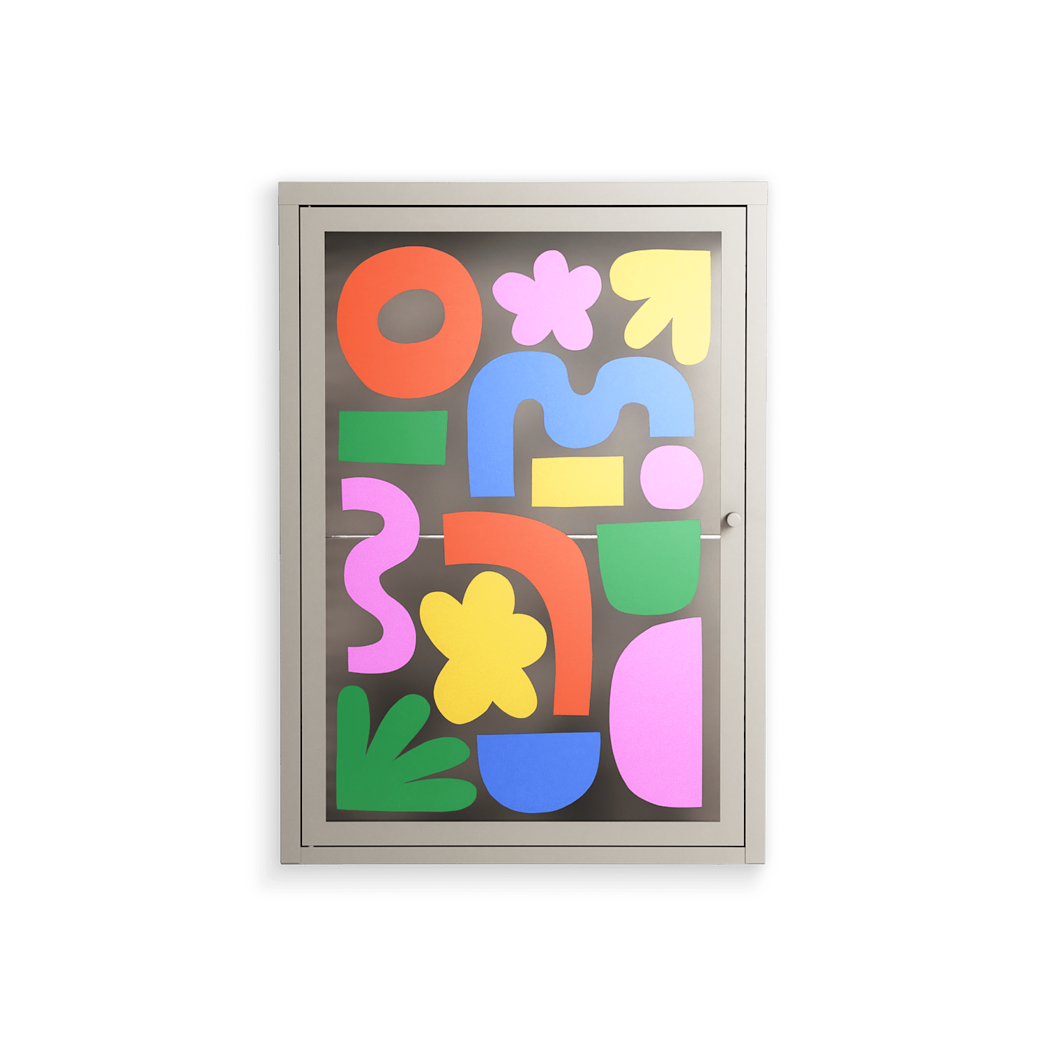 Fun Shapes - Wall Cabinet - Sandra Hutter - Pebble - Overlay Glass