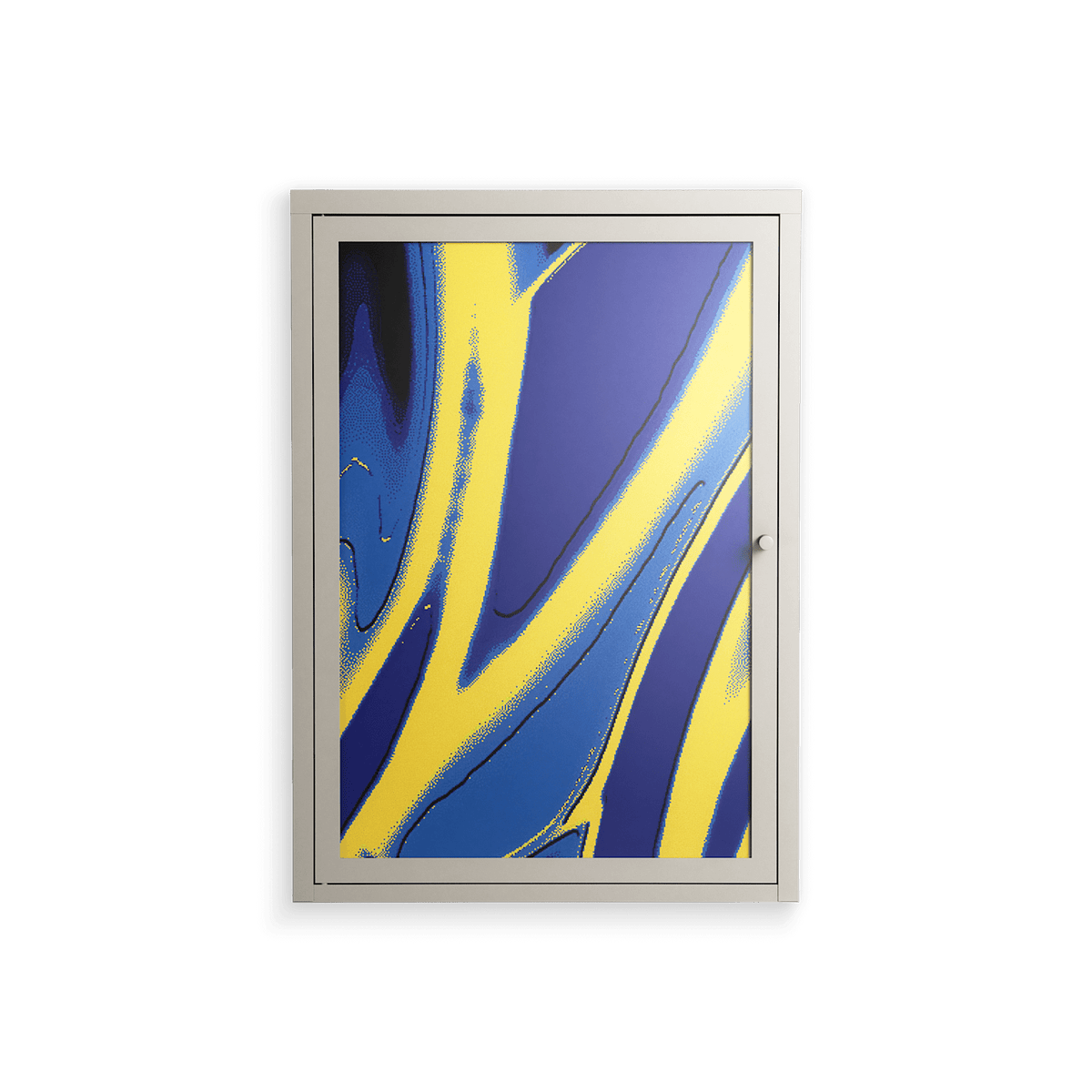 Blue Gale - Wall Cabinet - Oluwaseyi Samuel Adebayo - Pebble - Overlay Glass