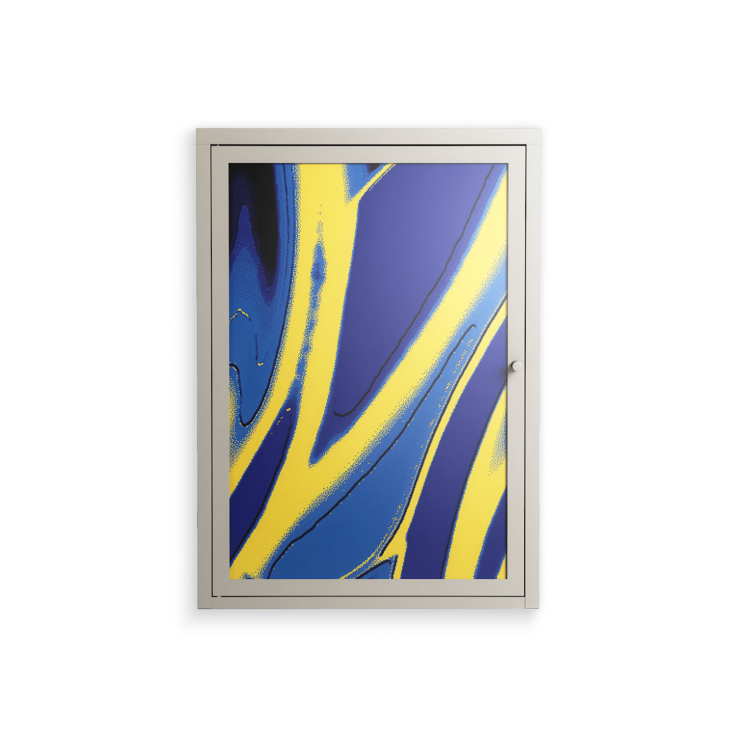 Blue Gale - Wall Cabinet - Oluwaseyi Samuel Adebayo - Pebble - Overlay Glass