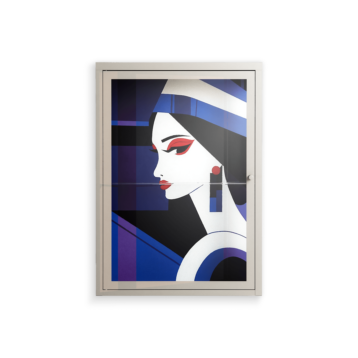 Beyond The Veil Of Consciousness - Wall Cabinet - Mathilda Kienast - Pebble - Clear glass