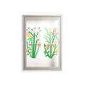 Bouquets Cream - Wall Cabinet - Lydia Greaves - Pebble - Clear glass