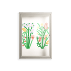 Bouquets Cream - Wall Cabinet - Lydia Greaves - Pebble - Clear glass