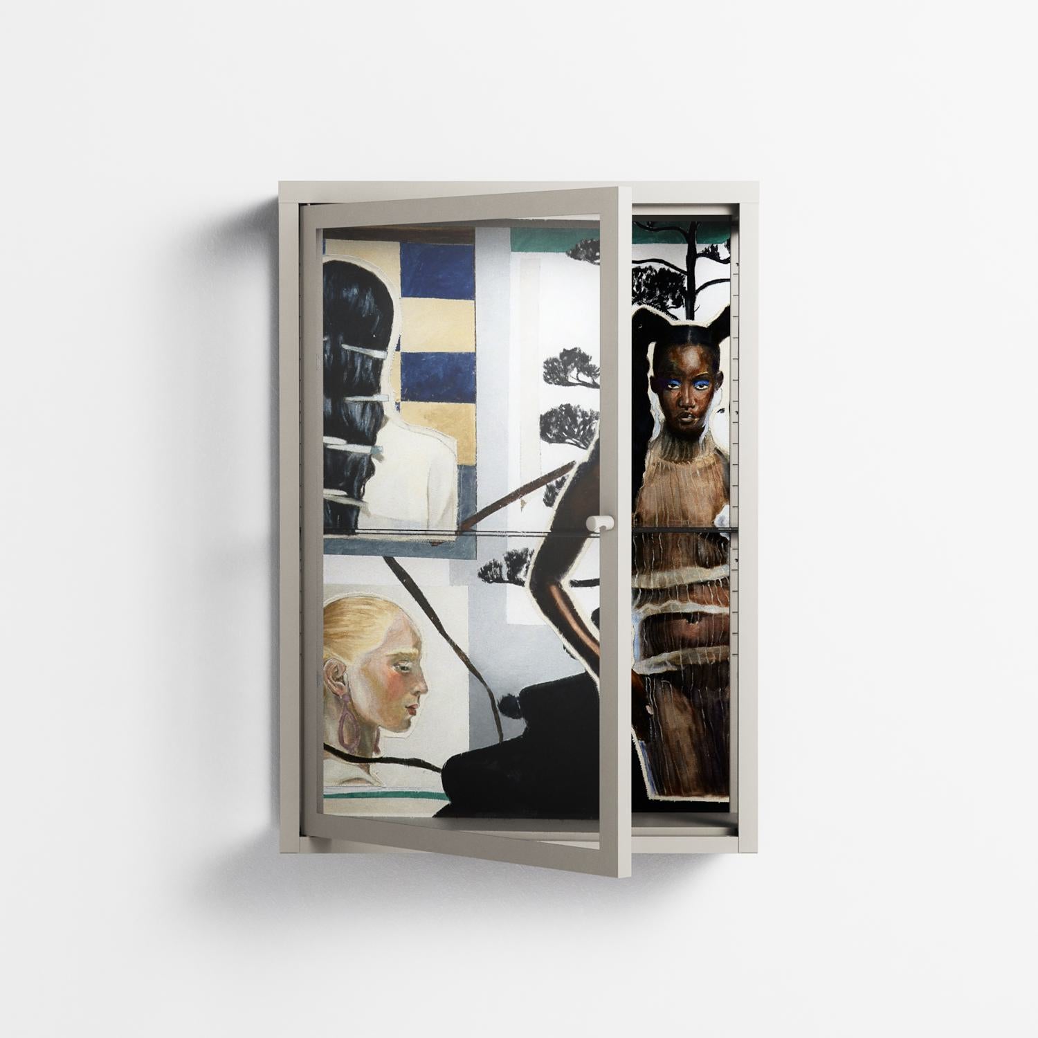 Dreaming With Open Eyes - Wall Cabinet - Sophie Goudman-Peachey - Pebble - Clear glass