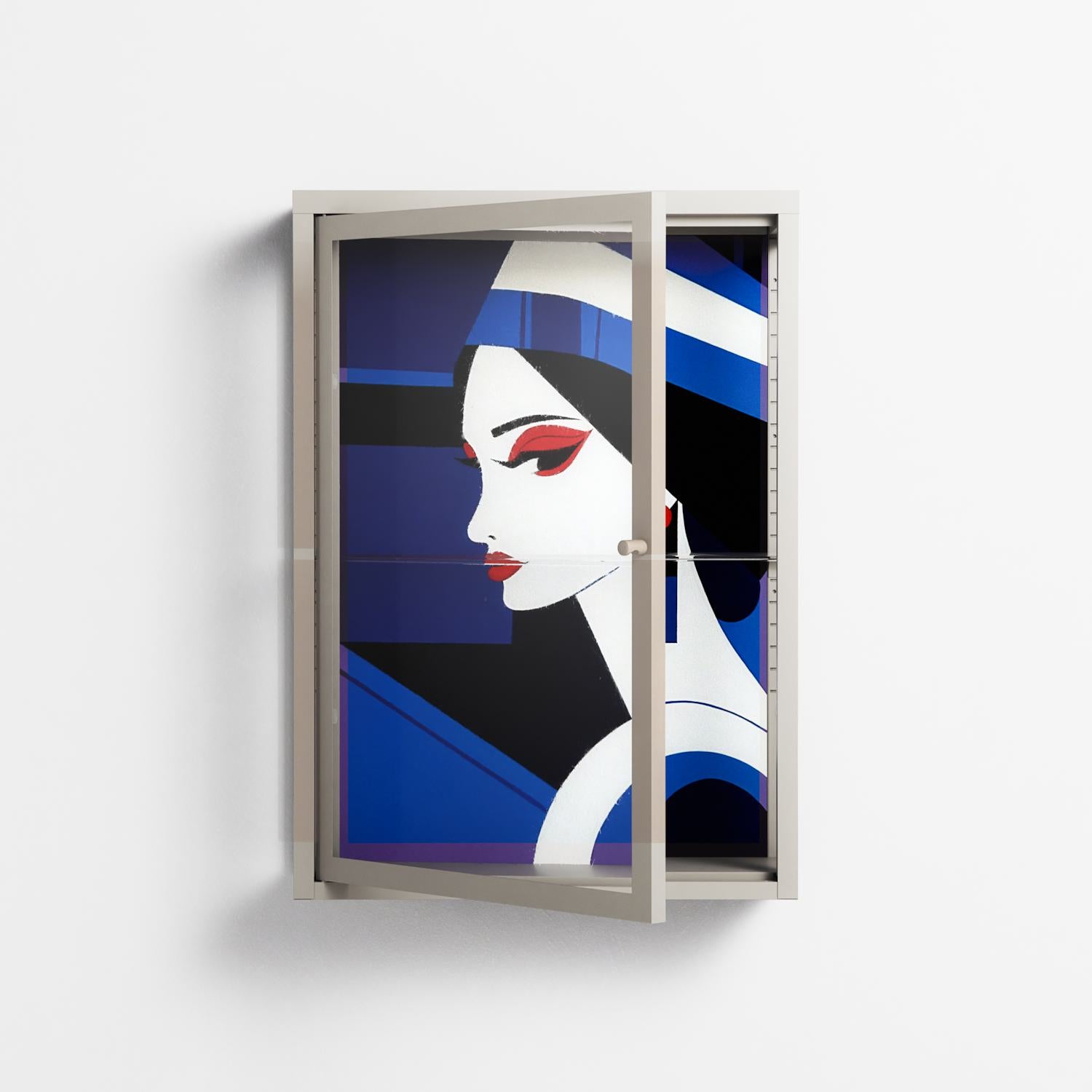 Beyond The Veil Of Consciousness - Wall Cabinet - Mathilda Kienast - Pebble - Clear glass