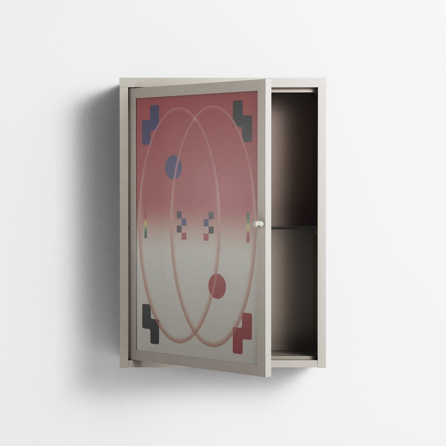 Parallel Mirage - Wall Cabinet - Oluwaseyi Samuel Adebayo  - Pebble - Overlay Glass