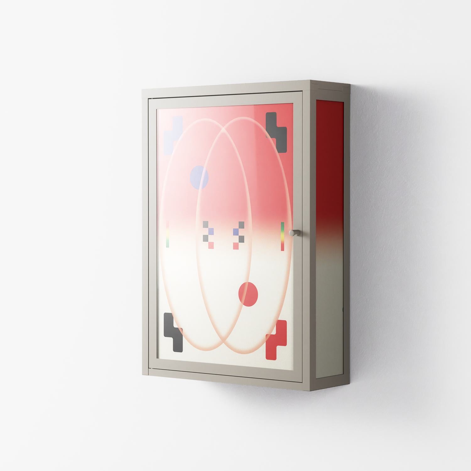 Parallel Mirage - Wall Cabinet - Oluwaseyi Samuel Adebayo  - Pebble - Overlay Glass