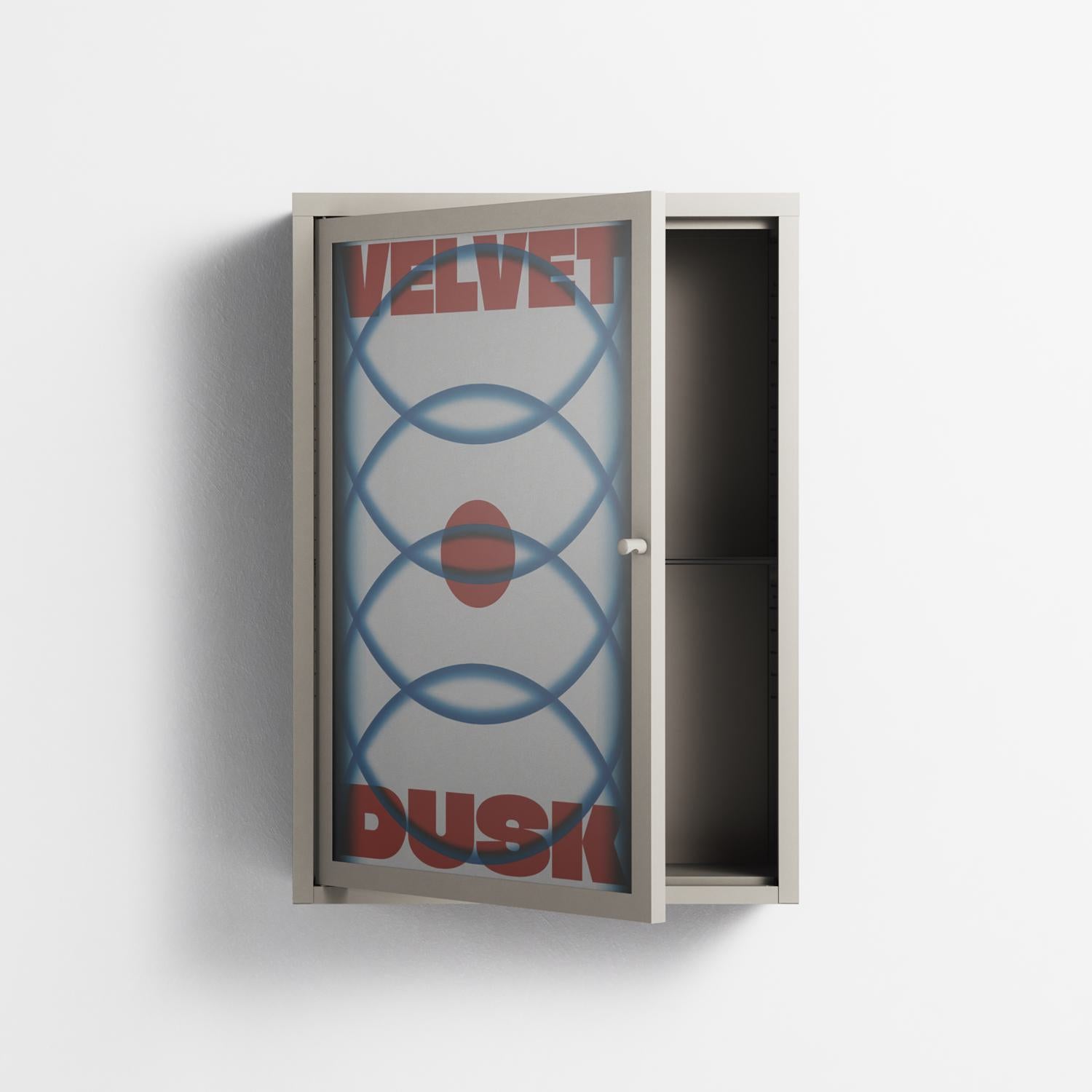 Velvet Dusk - Wall Cabinet - Oluwaseyi Samuel Adebayo - Pebble - Overlay Glass