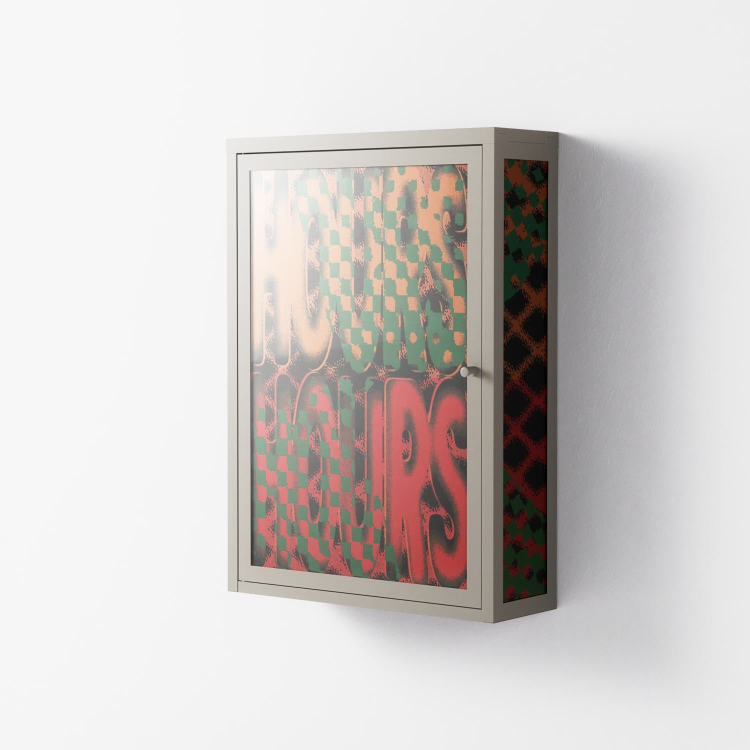 Hours - Wall Cabinet - Oluwaseyi Samuel Adebayo - Pebble - Overlay Glass