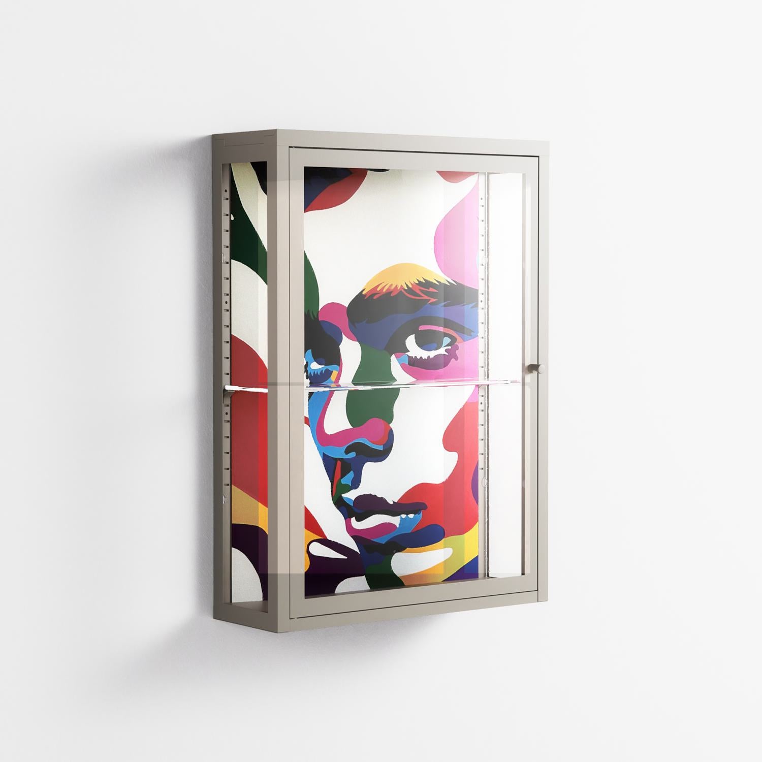 Fragments Of A Painted Souls - Wall Cabinet - Mathilda Kienast - Pebble - Clear glass